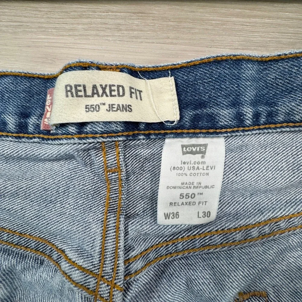 Vintage Y2K ‎ Levi's 550 Relaxed Fit Jeans Mens Blue Denim W36 L30